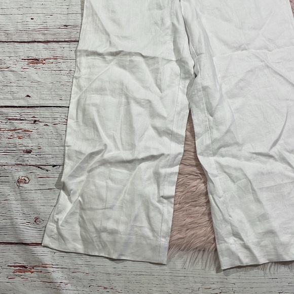 NWT Madewell White The Harlow Wide-Leg Pant in 100% Linen - Picture 8 of 11